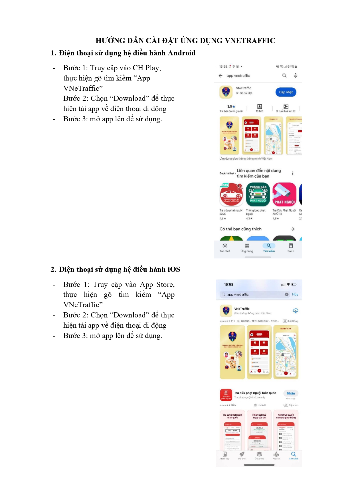 HDSD cai dat app VNeTraffic 20250714 page 0001 Hướng dẫn cài đặt App VNeTraffic