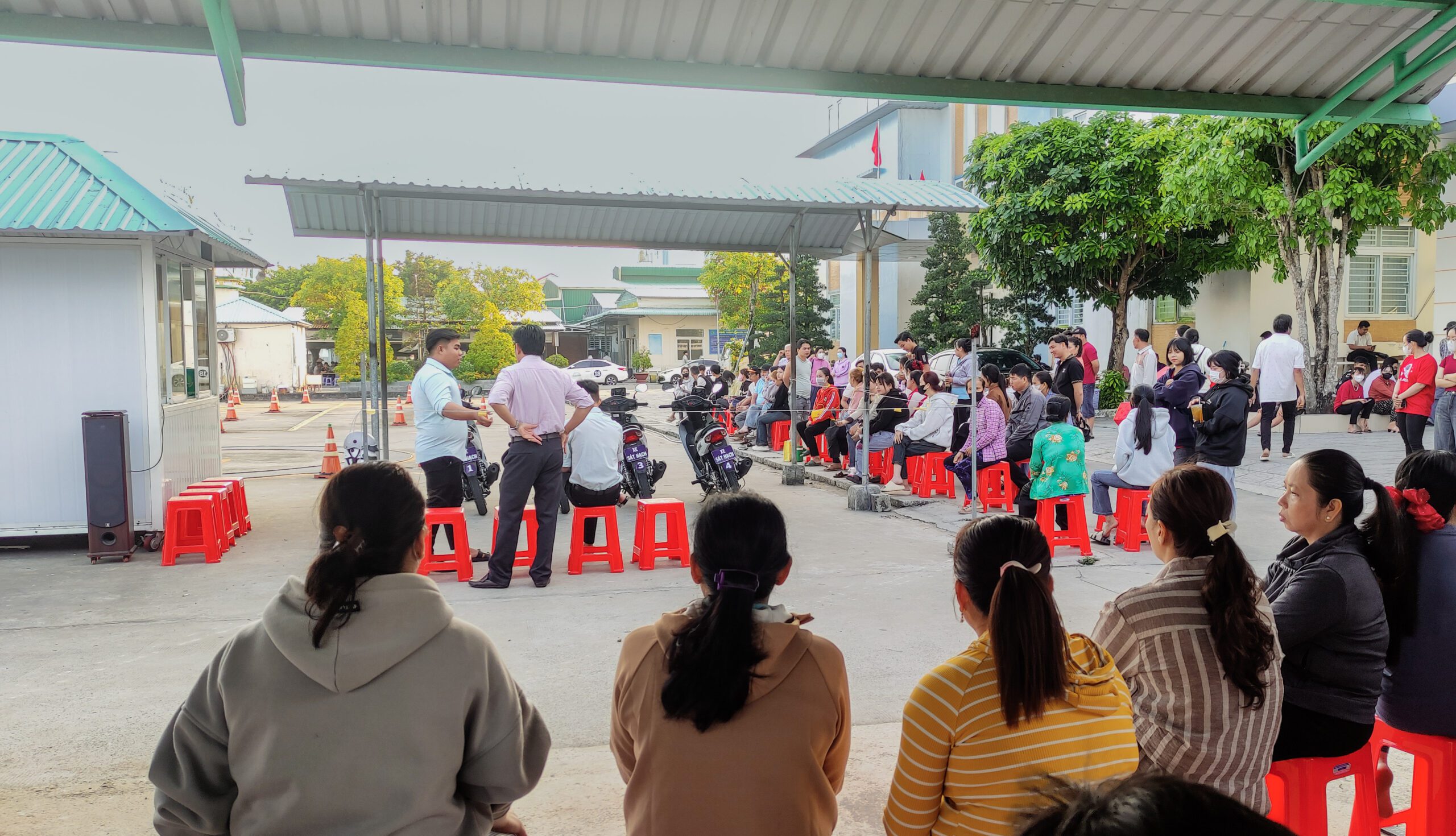 Hình ảnh tại sân sát hạch mô tô hạng A1